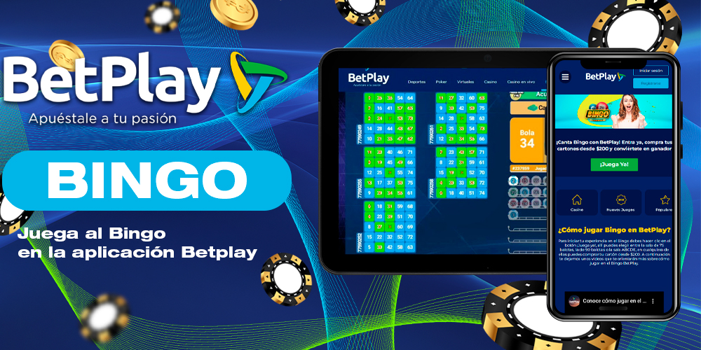 Bingo de BetPlay en la aplicación móvil