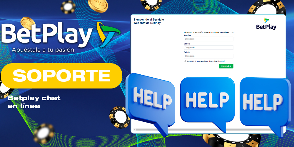 Chatea con el sitio de atención al cliente de BetPlay Colombia