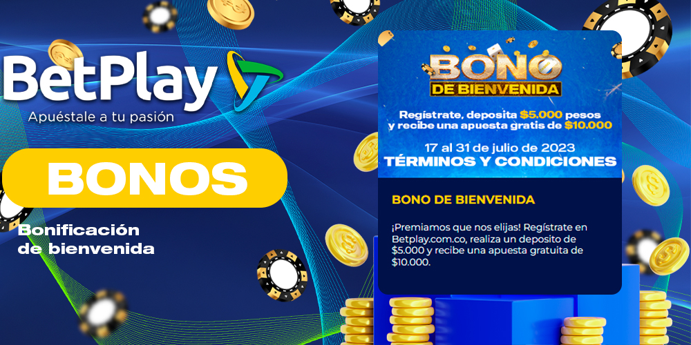 Bono de bienvenida de BetPlay para Colombia