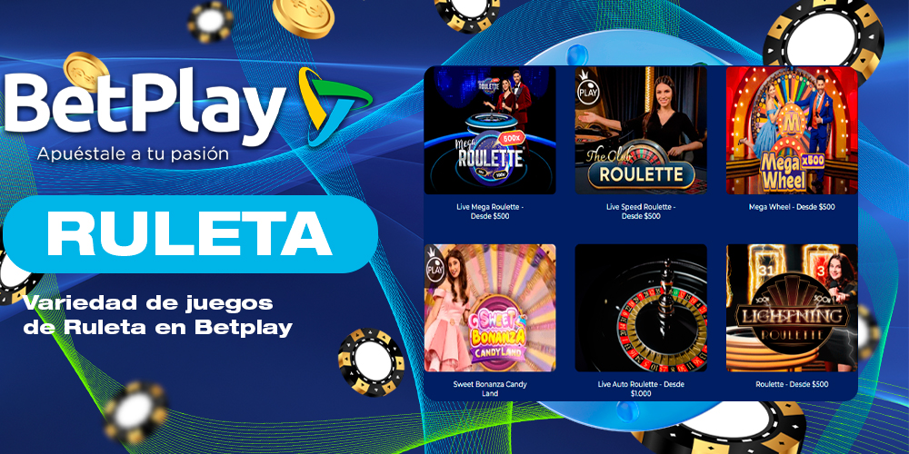 Variantes de ruleta BetPlay para Colombia