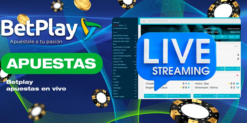 Apuestas deportivas en directo en BetPlay
